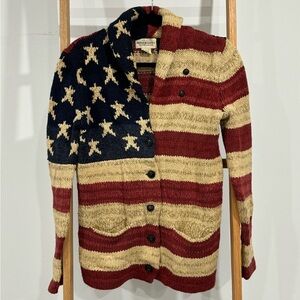 EUC Ralph Lauren Denim & Supply Cotton USA Stars & Stripes Cardigan - Size Small